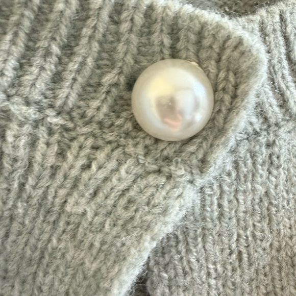 Luna Ivy Gray Women's Cardigan with Bow Accents Size S - Picture 5 of 7